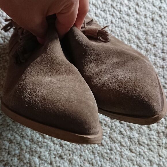 Ron White Brailee Ankle BOOTS Western Tassels brown Suede Pull On size 39.5 - Picture 5 of 11